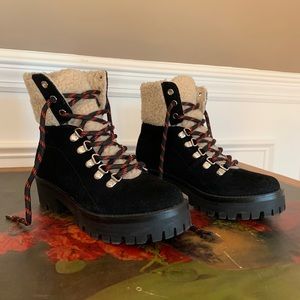 Steve Madden Suede/Faux Fur Booties